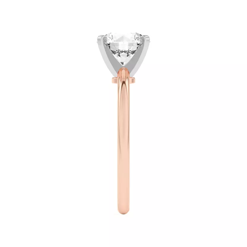 Rose Gold 18k & White Gold 18k Ally Classic Two-Tone Engagement Ring (1.4mm)