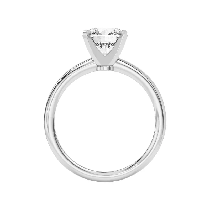18K White Gold Ally Classic Solitaire Engagement Ring (1.4mm)