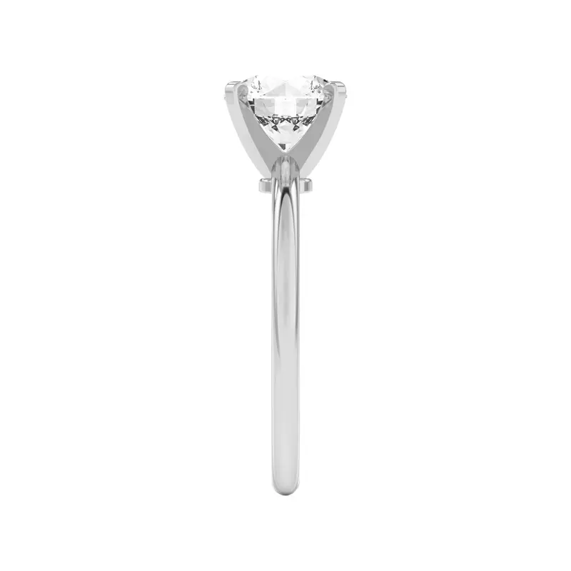 18K White Gold Ally Classic Solitaire Engagement Ring (1.4mm)