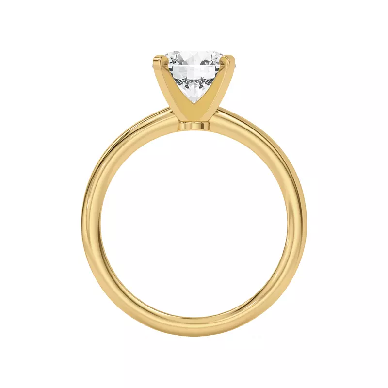18K Yellow Gold Ally Classic Solitaire Engagement Ring (1.4mm)