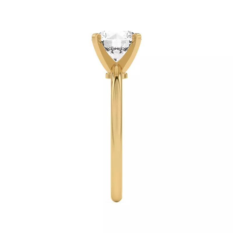 18K Yellow Gold Ally Classic Solitaire Engagement Ring (1.4mm)