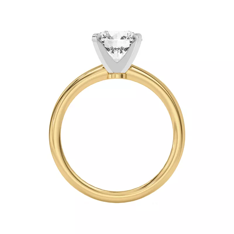 Yellow Gold 18k & White Gold 18k Ally Classic Two-Tone Engagement Ring (1.4mm)