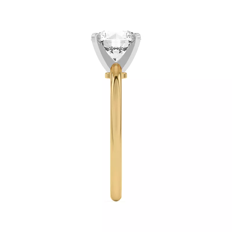 Yellow Gold 18k & White Gold 18k Ally Classic Two-Tone Engagement Ring (1.4mm)