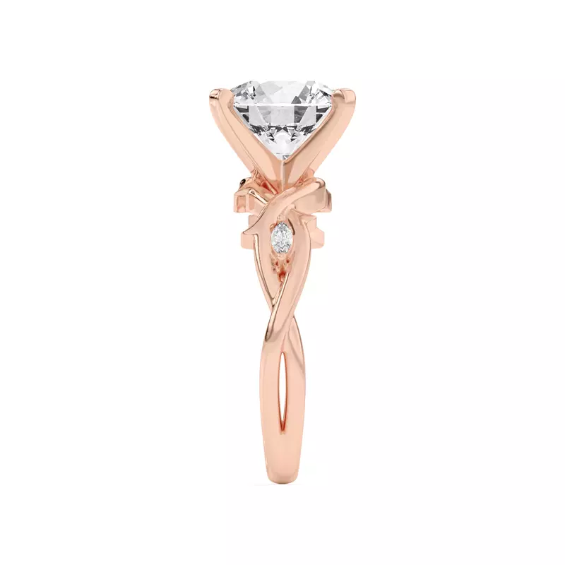 14K Rose Gold Robin Marquise Diamond Thorn Engagement Ring