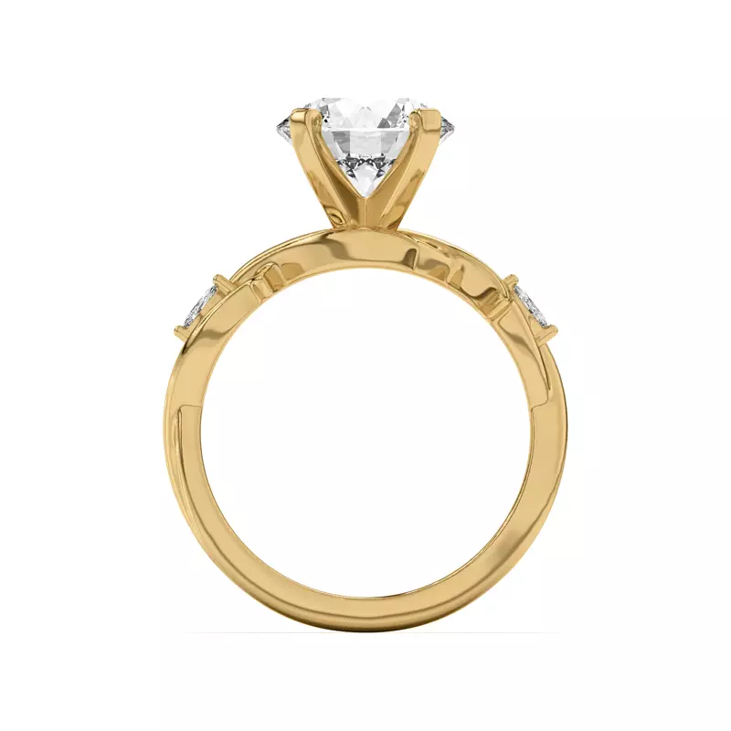 14K Yellow Gold Robin Marquise Diamond Thorn Engagement Ring