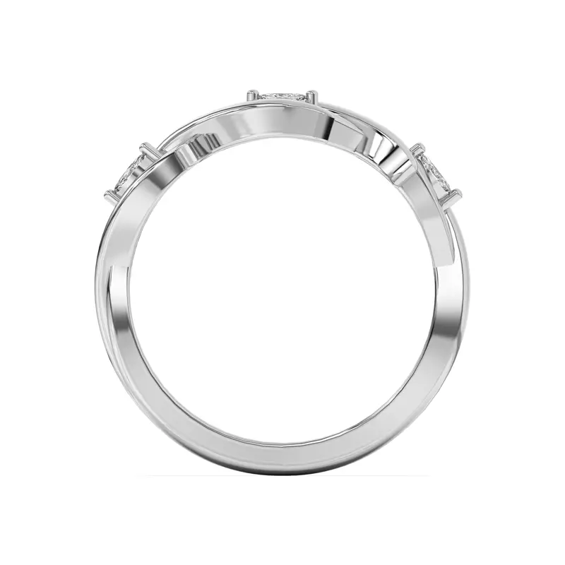 18K White Gold Robin Marquise Diamond Thorn Band