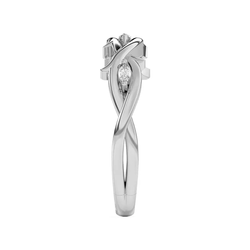 18K White Gold Robin Marquise Diamond Thorn Band