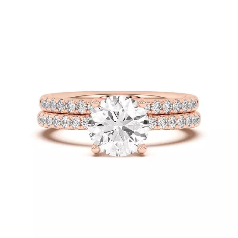 14K Rose Gold Britta Classic Pavé Band