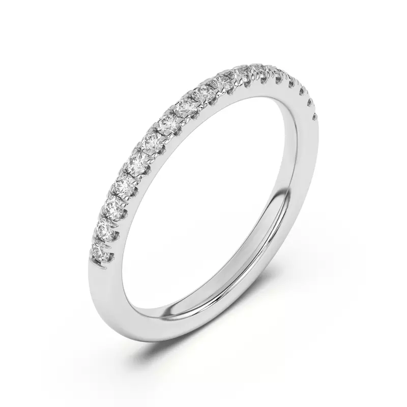 14K White Gold Britta Classic Pavé Band