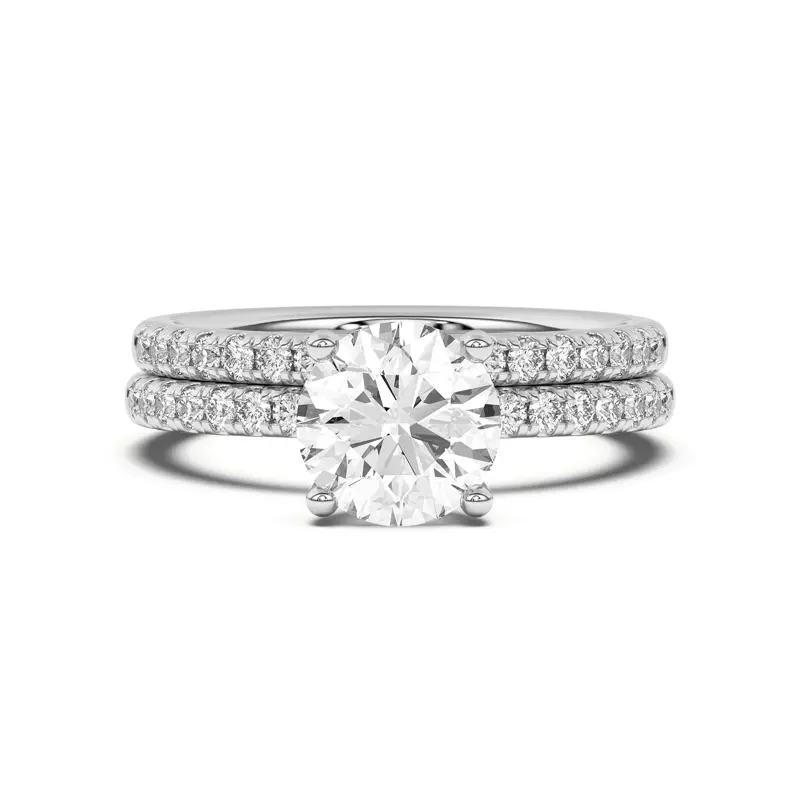 14K White Gold Britta Classic Pavé Band