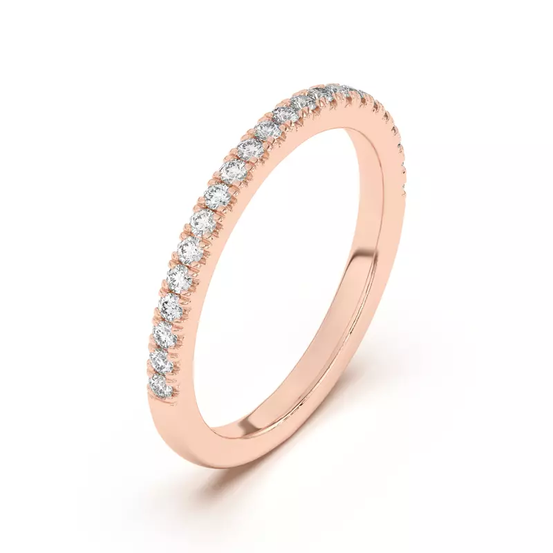14K Rose Gold Diane Pavé Band