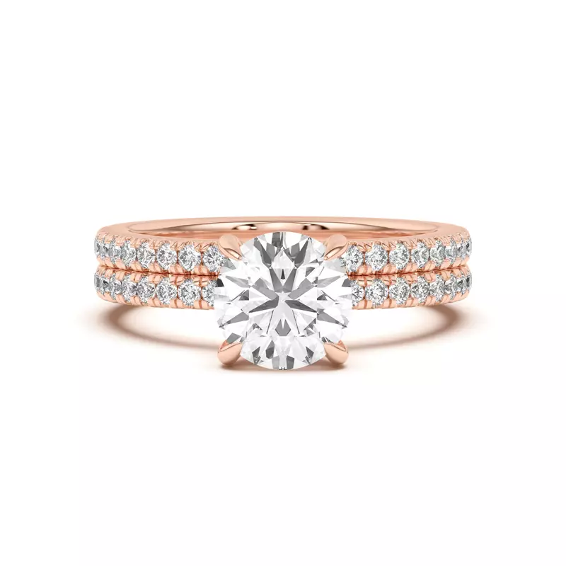 14K Rose Gold Diane Pavé Band