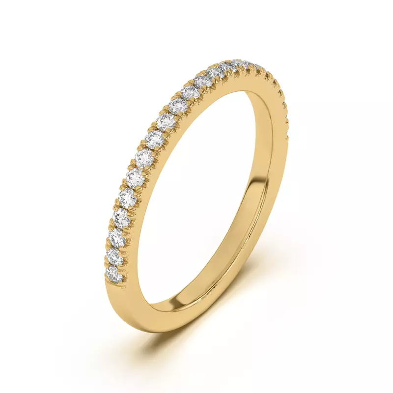 18K Yellow Gold Diane Pavé Band