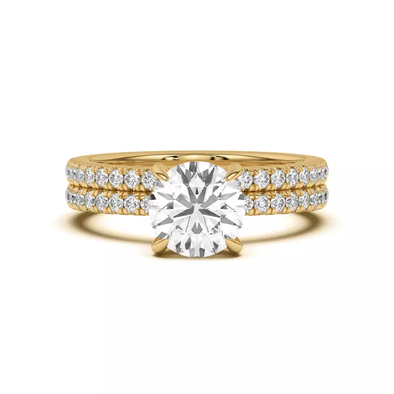 18K Yellow Gold Diane Pavé Band