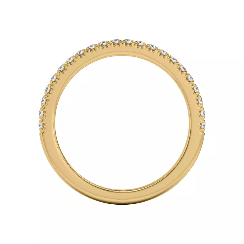 18K Yellow Gold Diane Pavé Band
