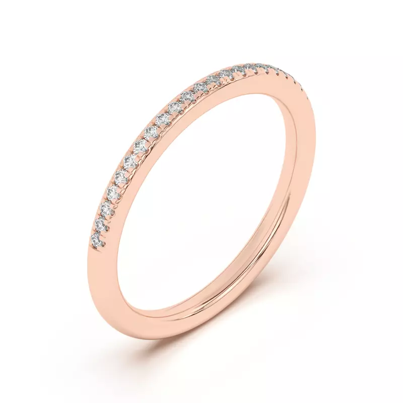 14K Rose Gold Meryl Petite Pavé Band
