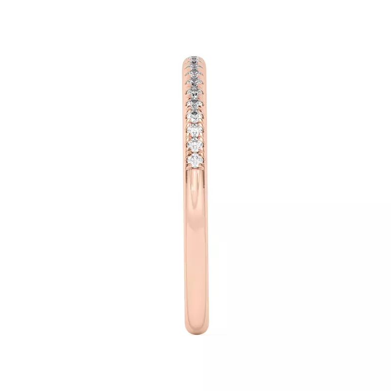 14K Rose Gold Meryl Petite Pavé Band