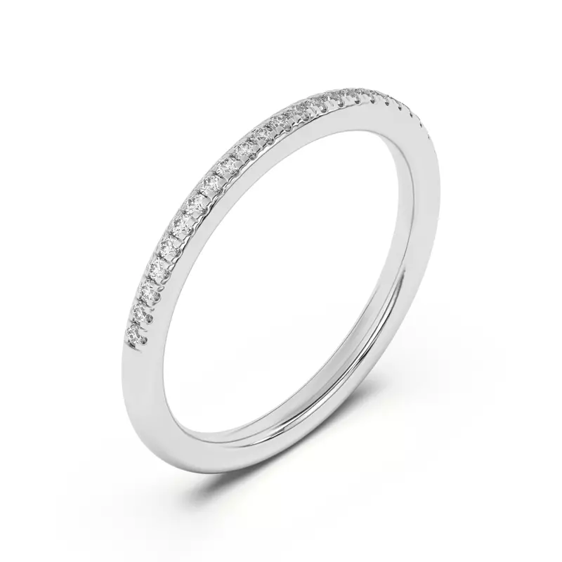 14K White Gold Meryl Petite Pavé Band