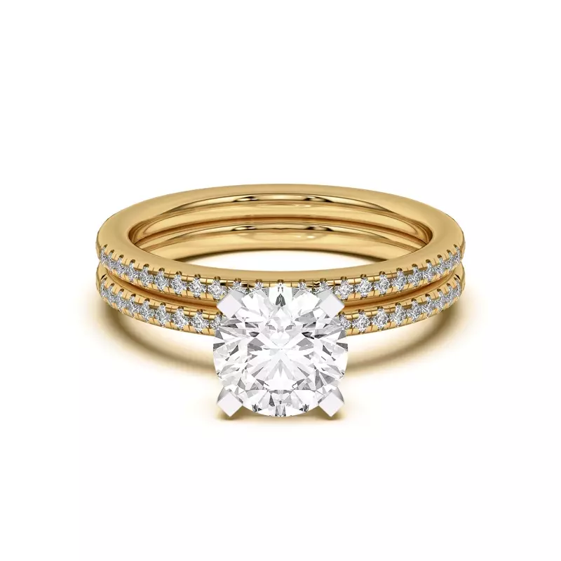 14K Yellow Gold Meryl Petite Pavé Band
