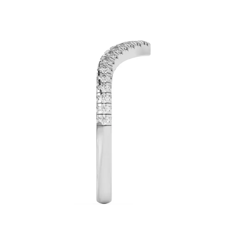 Platinum Meredith Pavé Chevron Band