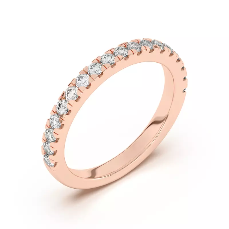 14K Rose Gold Cici Pavé Band