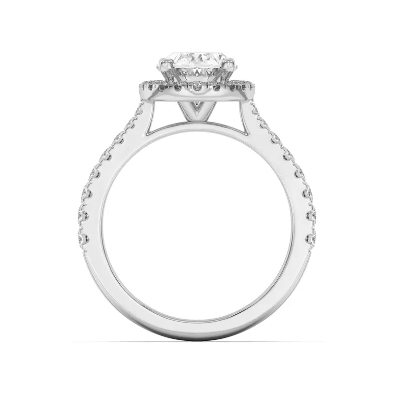 14K White Gold Cici Halo Engagement Ring
