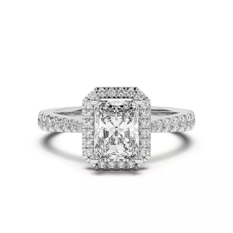 14K White Gold Cici Halo Engagement Ring