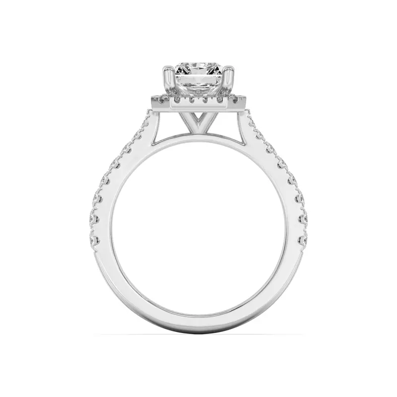 14K White Gold Cici Halo Engagement Ring