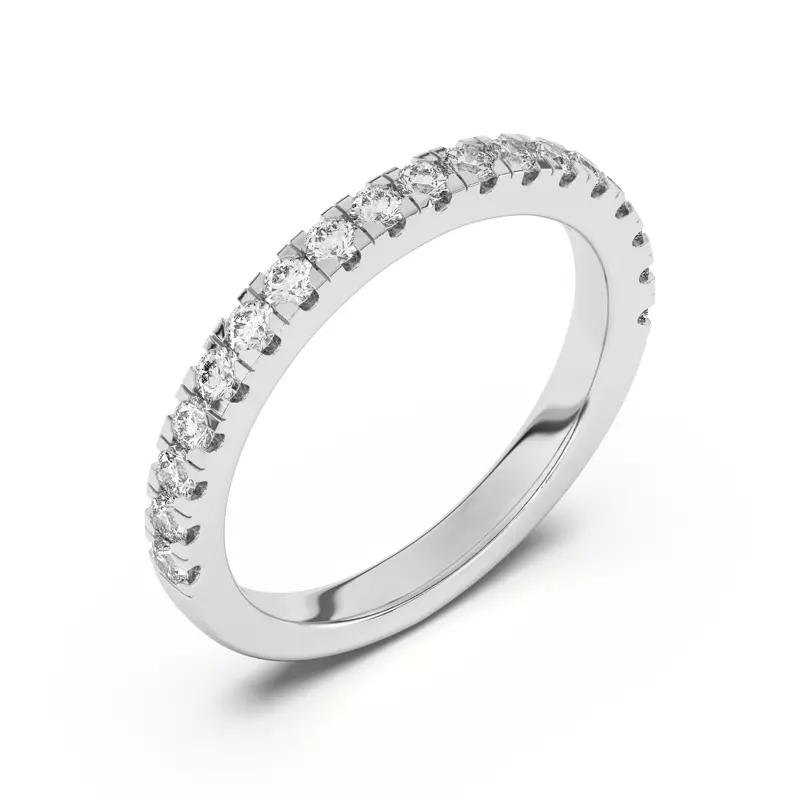 14K White Gold Cici Pavé Band