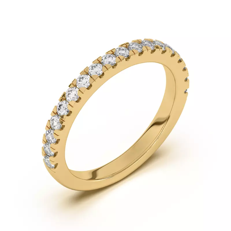 18K Yellow Gold Cici Pavé Band