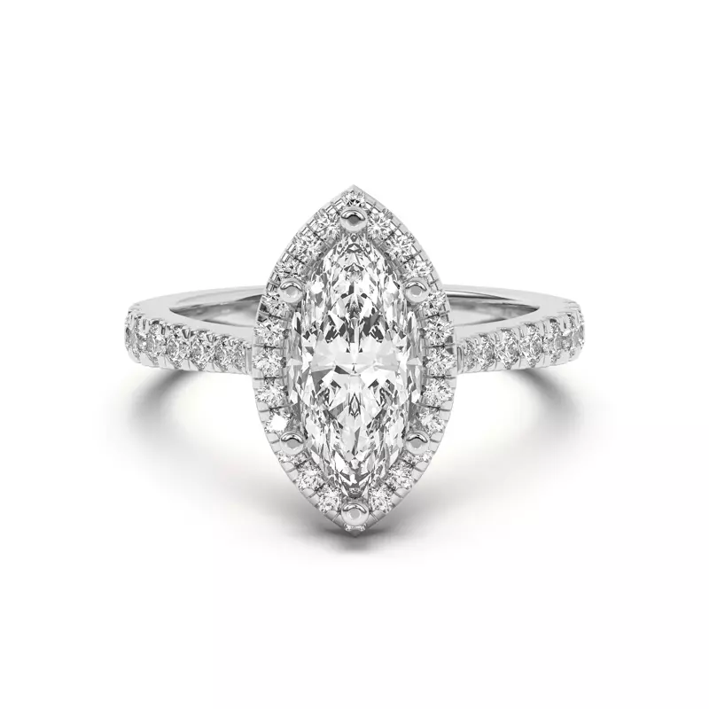 Platinum Cici Halo Engagement Ring