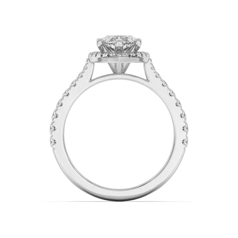 Platinum Cici Halo Engagement Ring