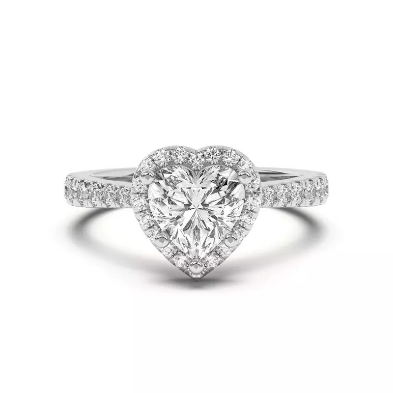 Platinum Cici Halo Engagement Ring