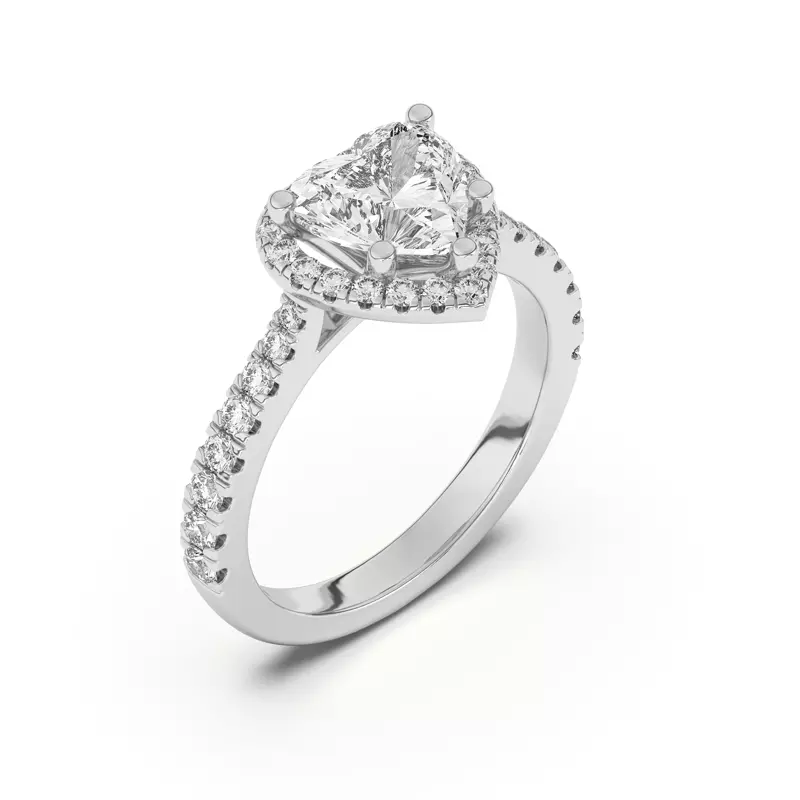 Platinum Cici Halo Engagement Ring