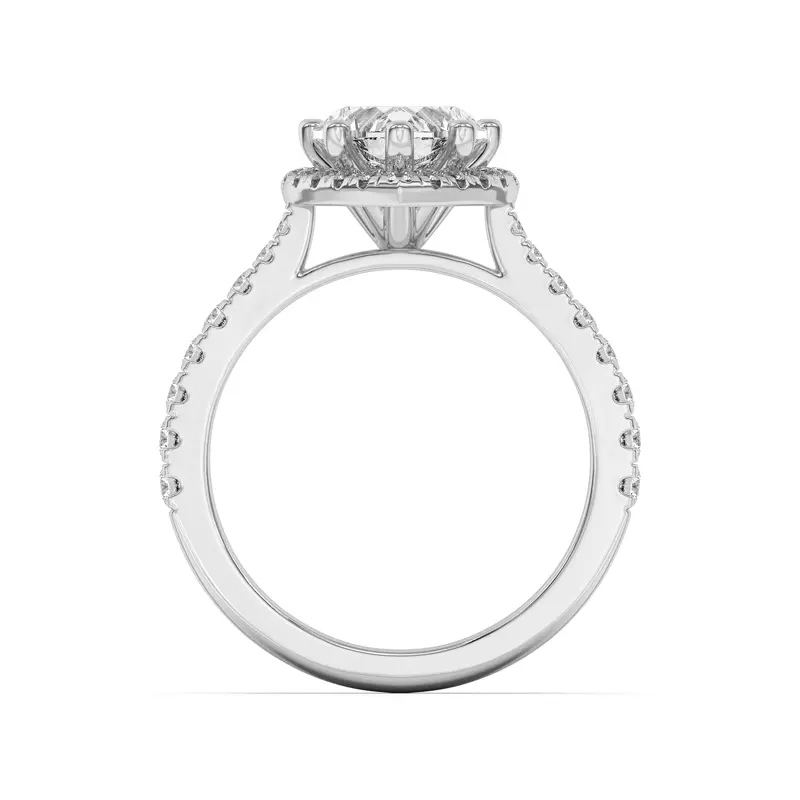 Platinum Cici Halo Engagement Ring