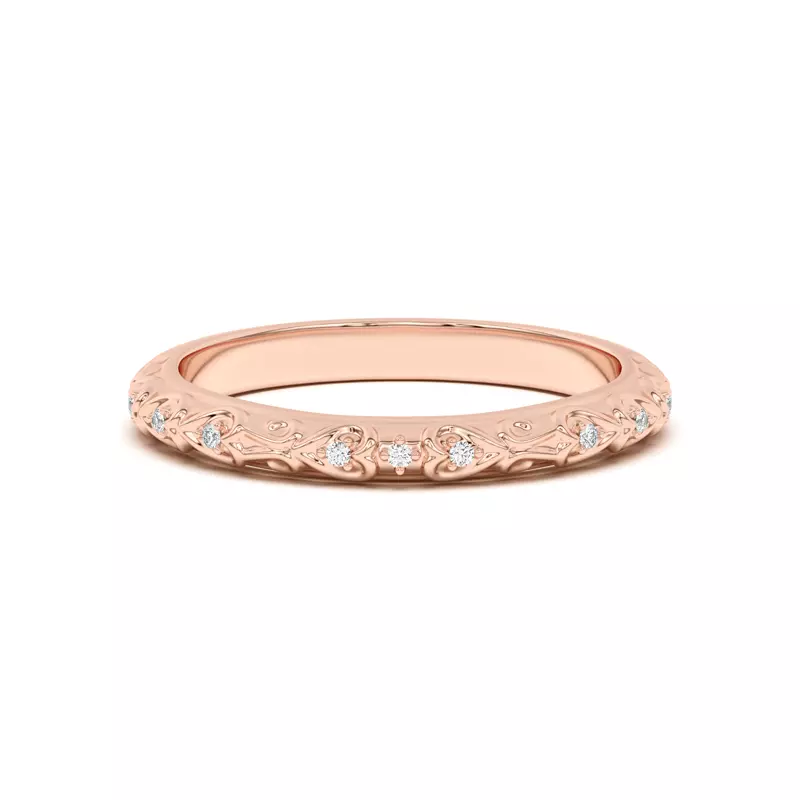 Kathryn Pavé Heart Scroll Band
