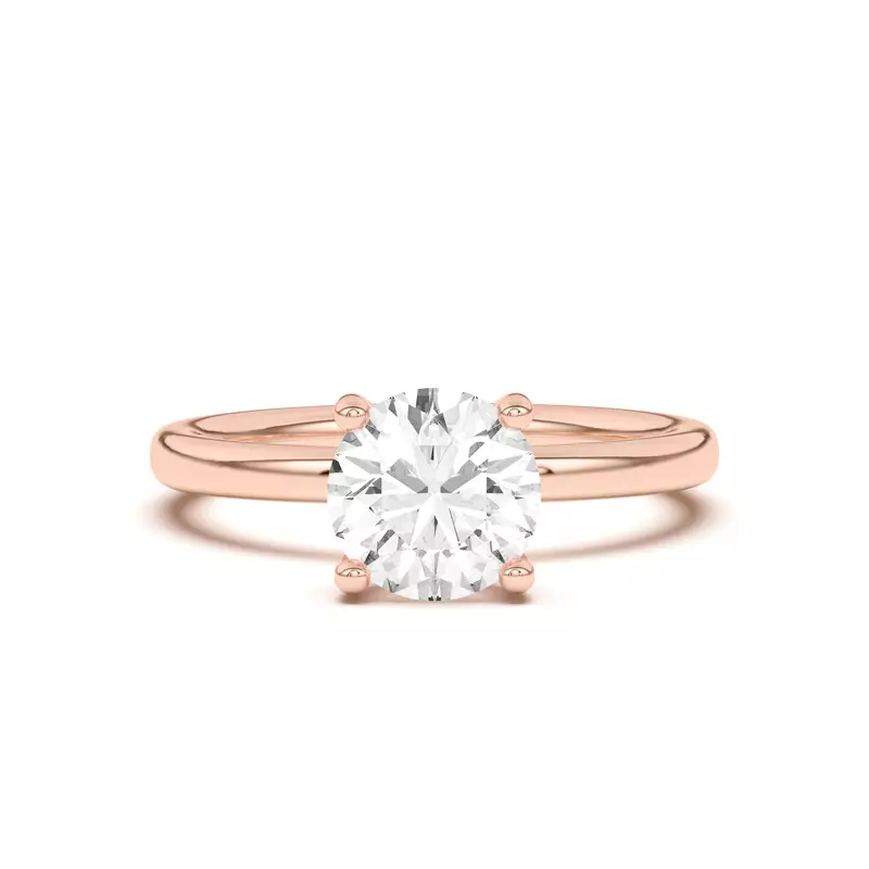 14K Rose Gold Briana Hidden Pavé Circlet Engagement Ring