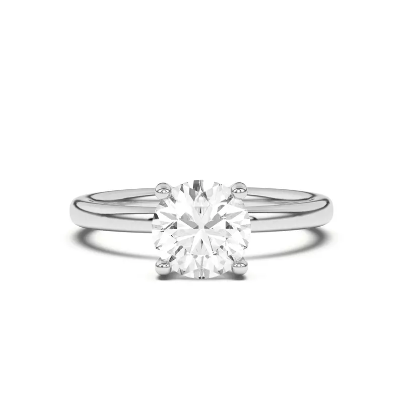 18K White Gold Briana Hidden Pavé Circlet Engagement Ring