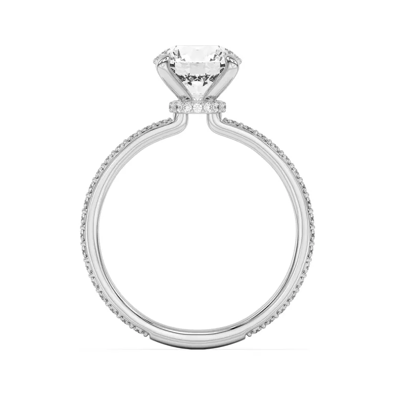14K White Gold Alara Pavé Collar Engagement Ring