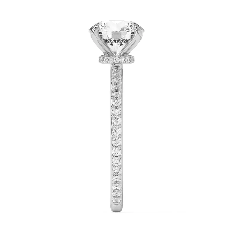 14K White Gold Alara Pavé Collar Engagement Ring