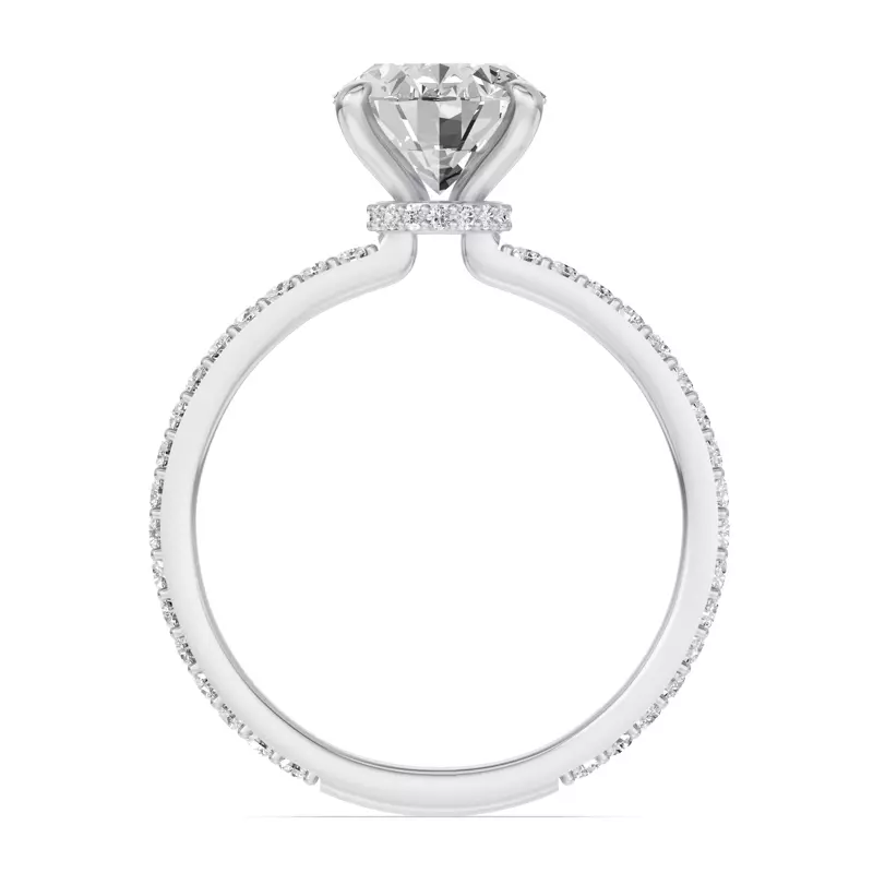 14K White Gold Alara Pavé Collar Engagement Ring