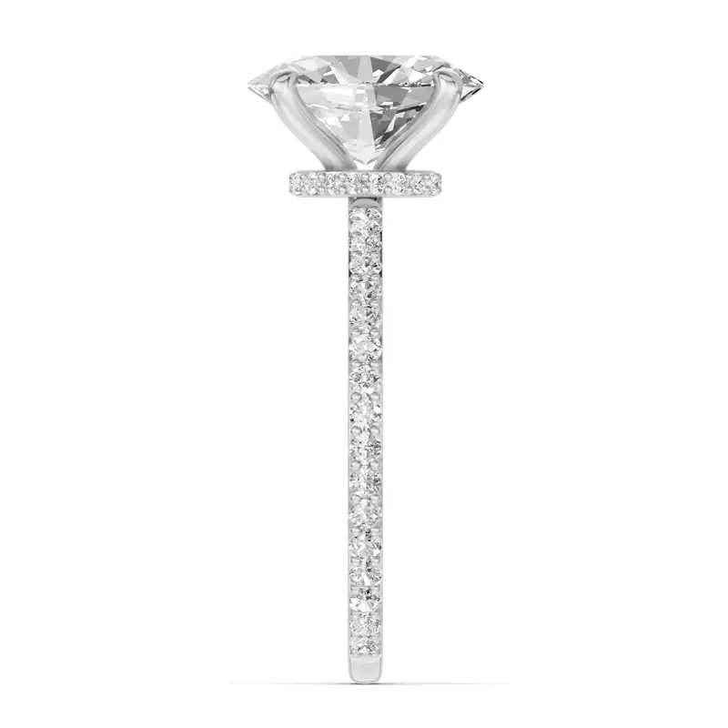 14K White Gold Alara Pavé Collar Engagement Ring
