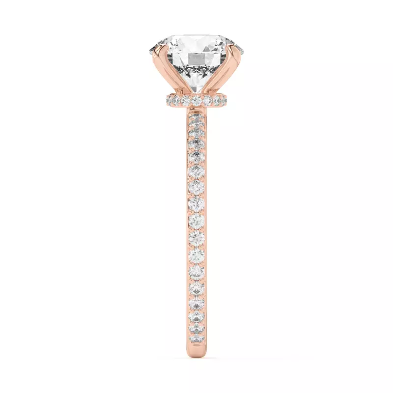 18K Rose Gold Alara Pavé Collar Engagement Ring