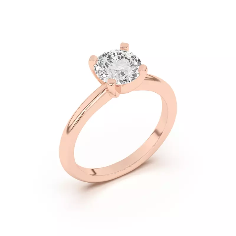 14K Rose Gold Ascent Solitaire Engagement Ring