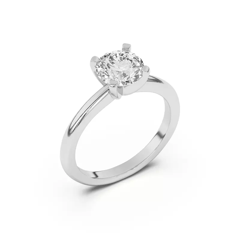 14K White Gold Ascent Solitaire Engagement Ring