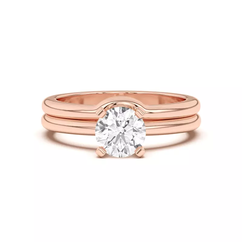 18K Rose Gold Ascent Curved Band