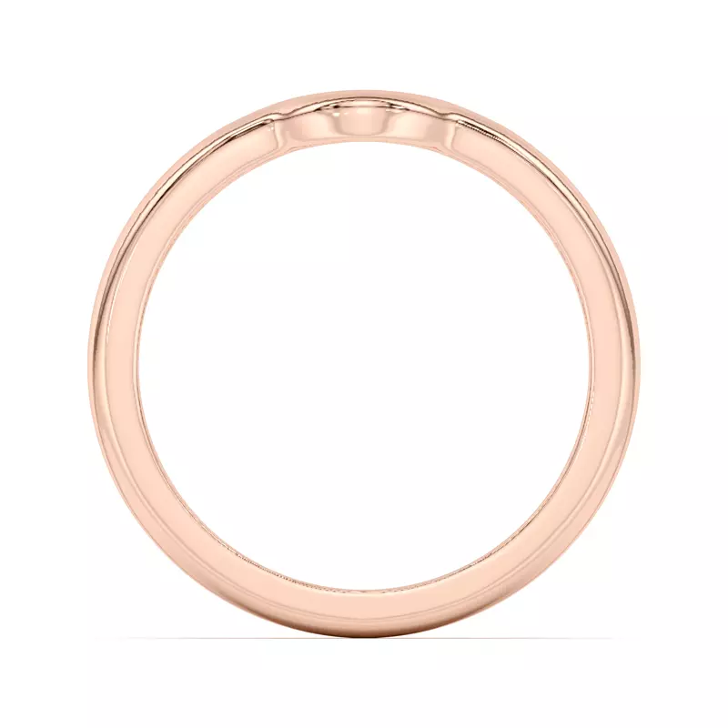 18K Rose Gold Ascent Curved Band