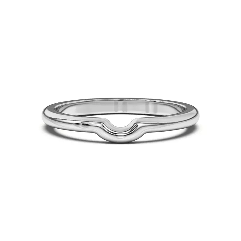 18K White Gold Ascent Curved Band