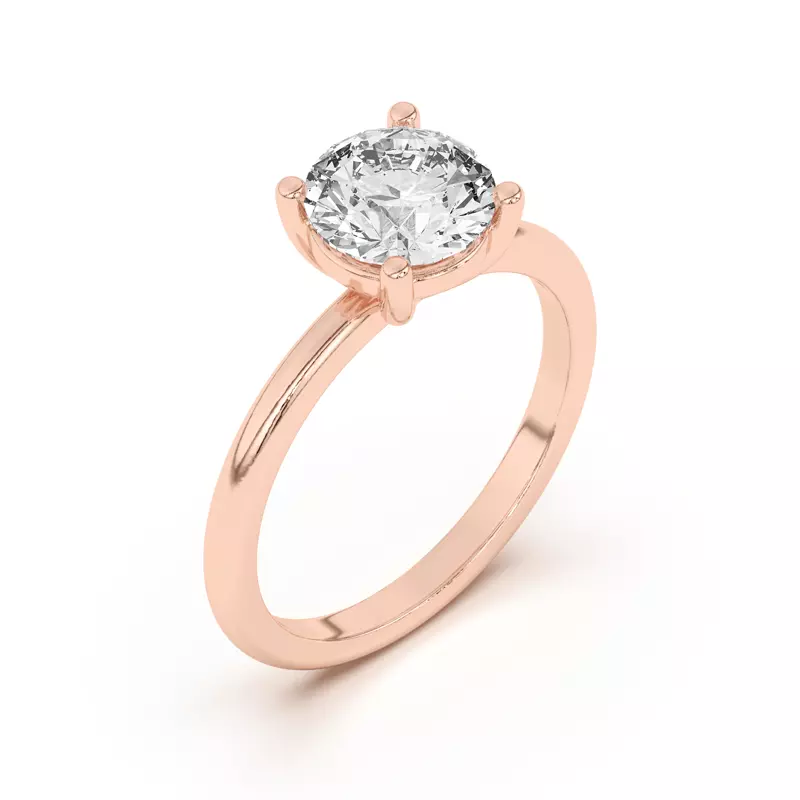 14K Rose Gold Angie Gallery Solitaire Engagement Ring