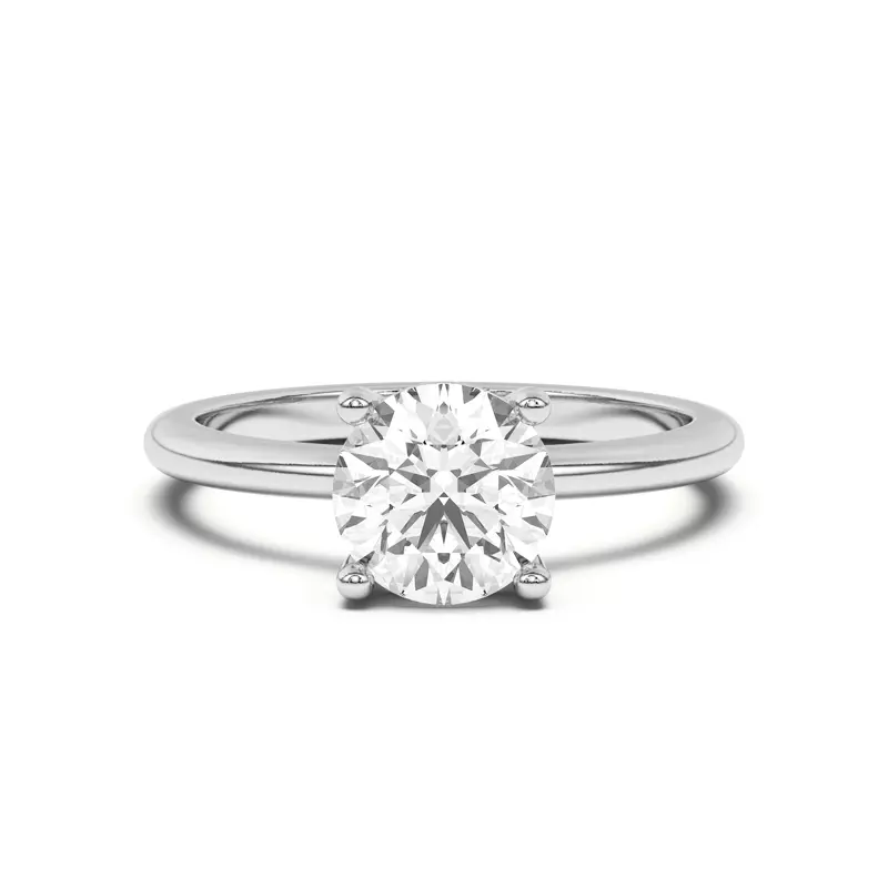 14K White Gold Angie Gallery Solitaire Engagement Ring